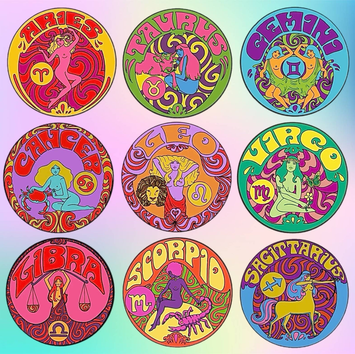 Zodiac Sticker 3"