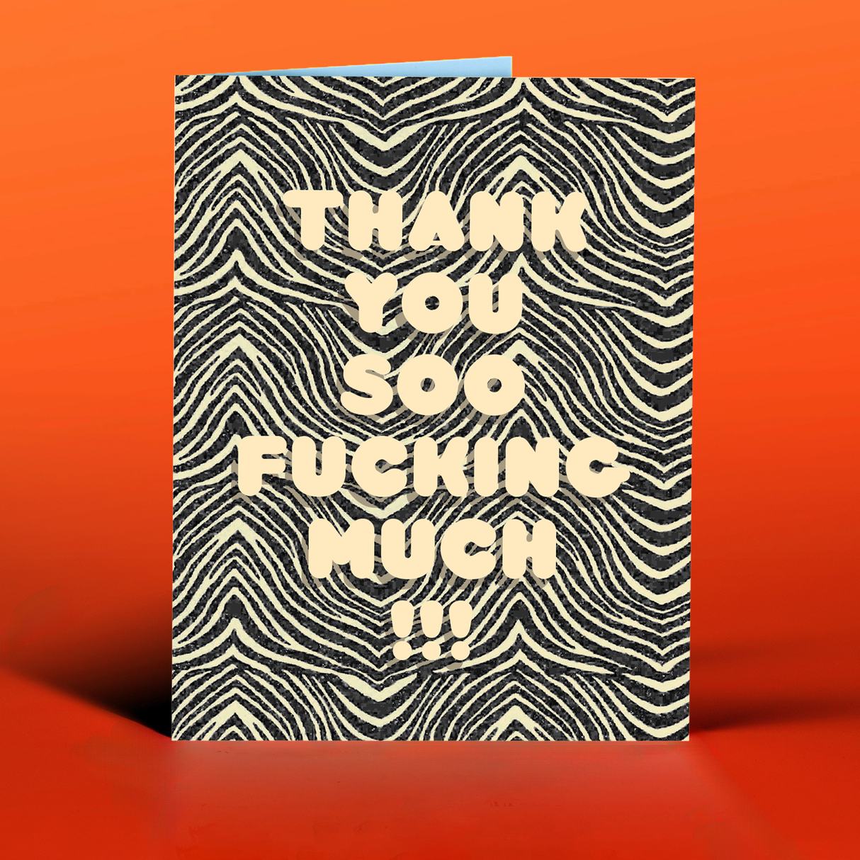 Zebra Thank You Card