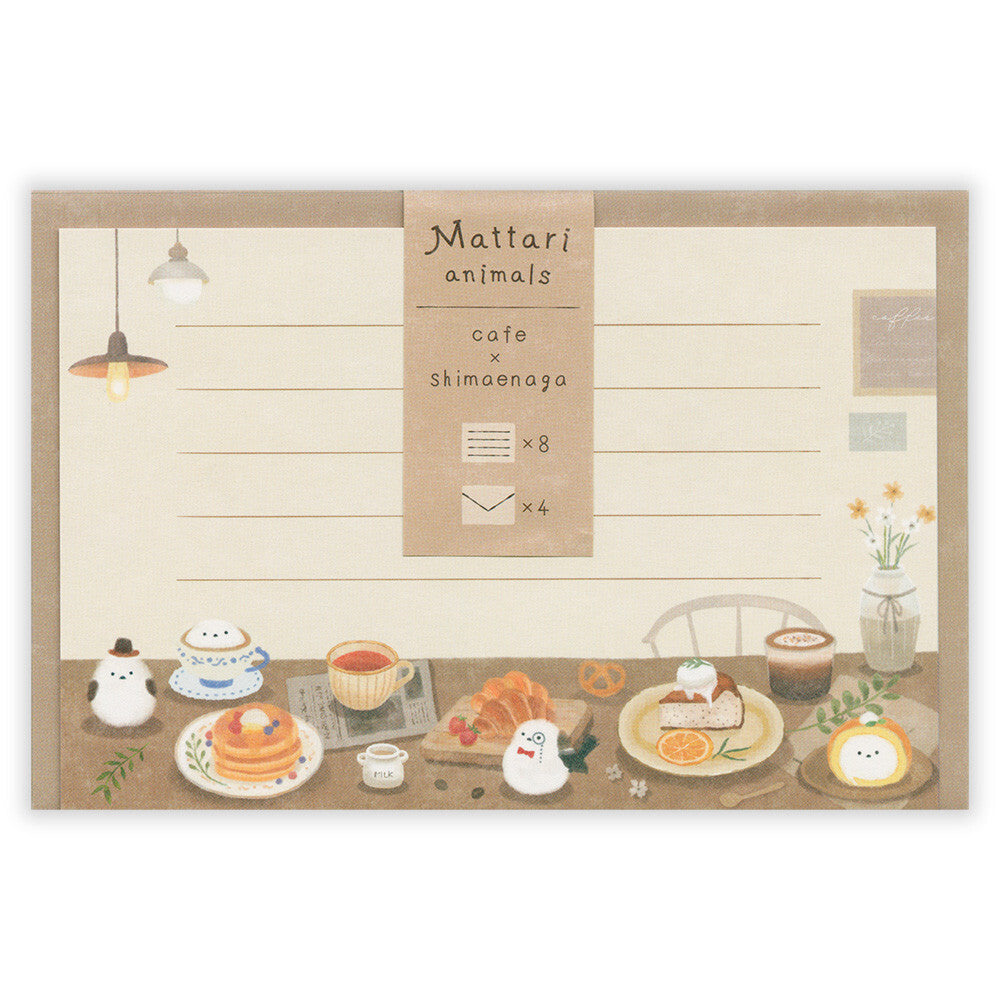 Mattari Cozy Places Animals Japanese Writing Paper Mini Letter Set