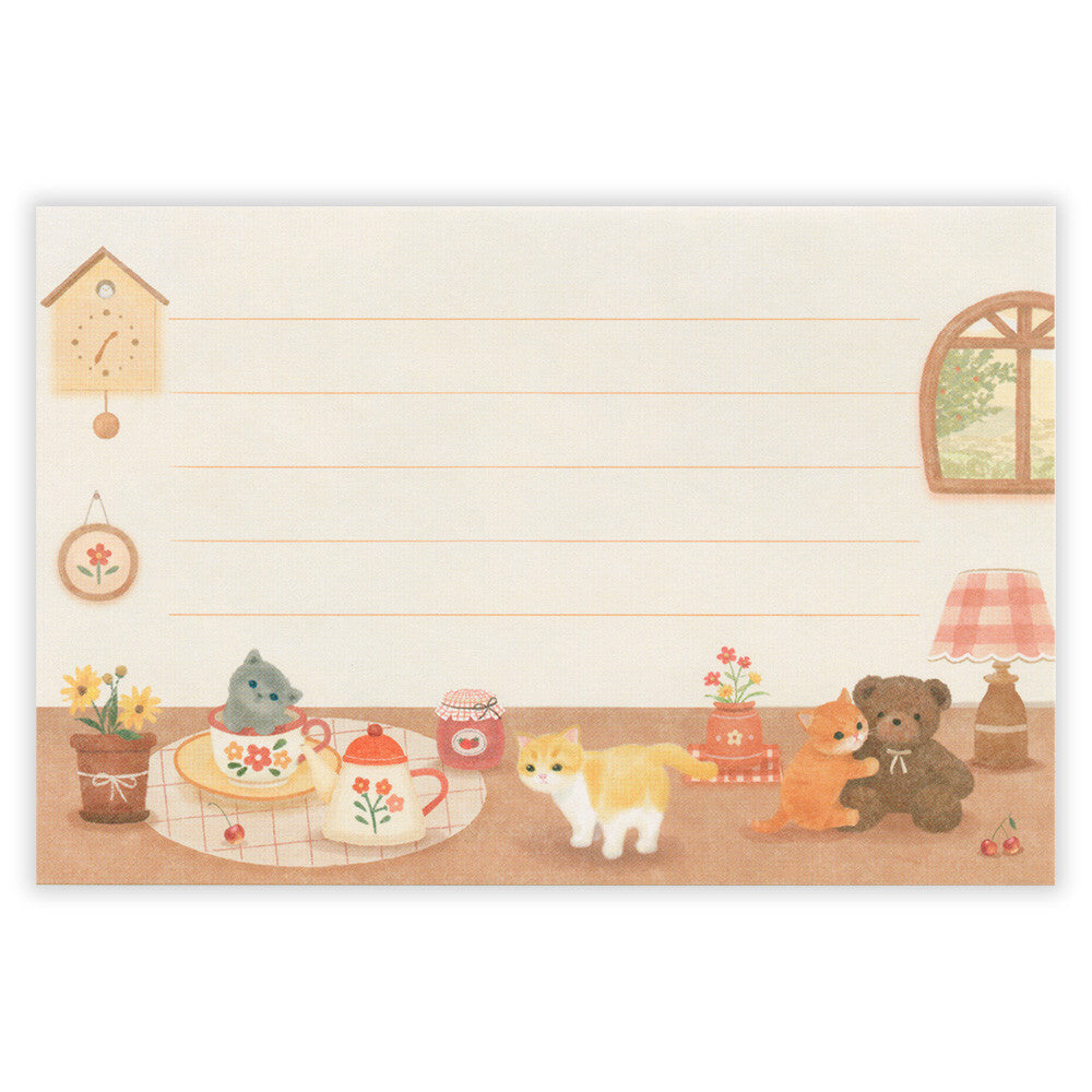Mattari Cozy Places Animals Japanese Writing Paper Mini Letter Set