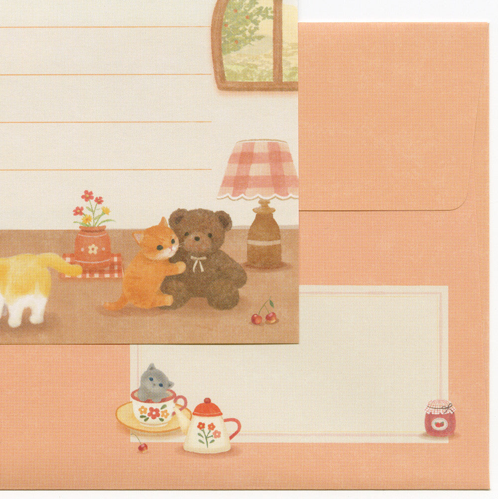 Mattari Cozy Places Animals Japanese Writing Paper Mini Letter Set