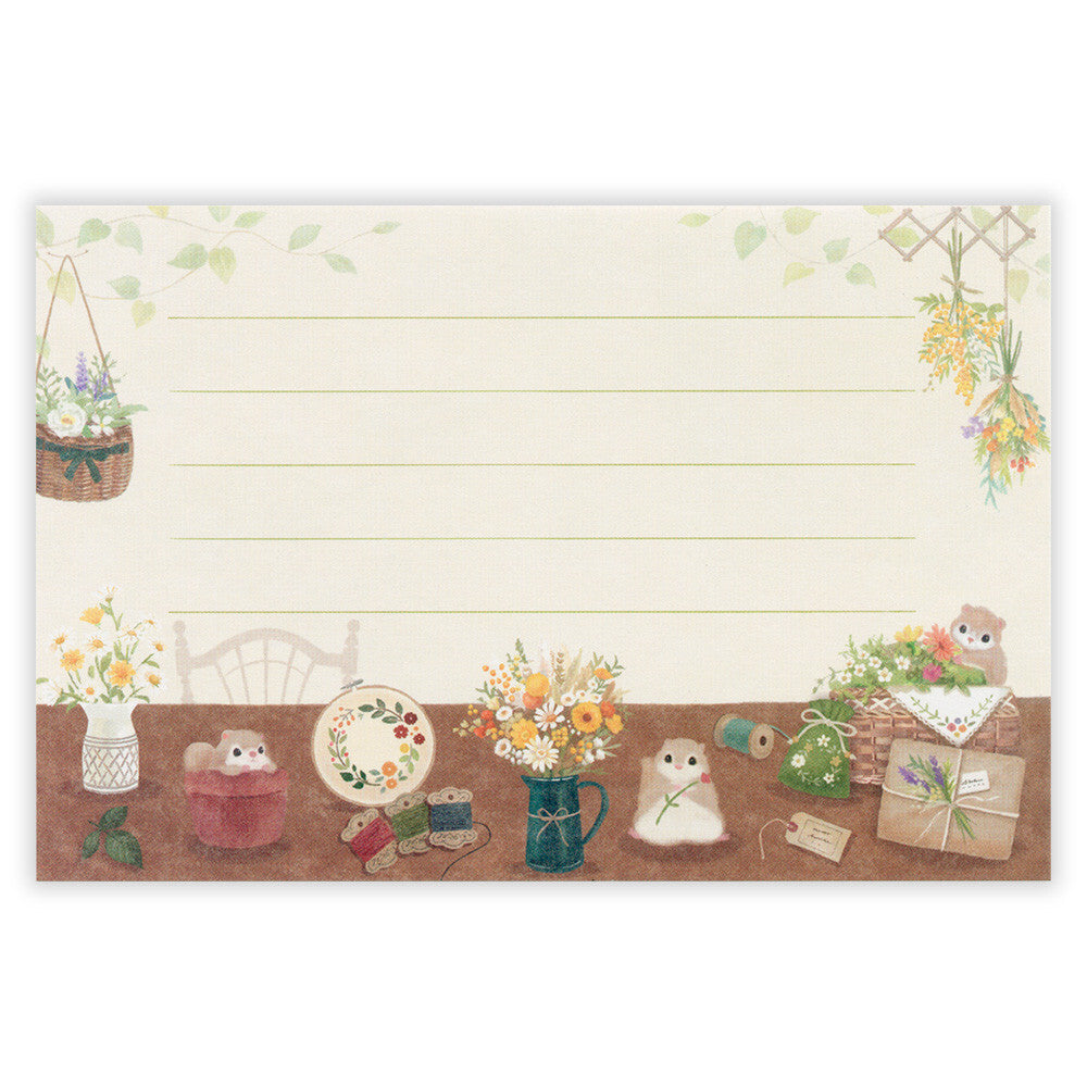 Mattari Cozy Places Animals Japanese Writing Paper Mini Letter Set