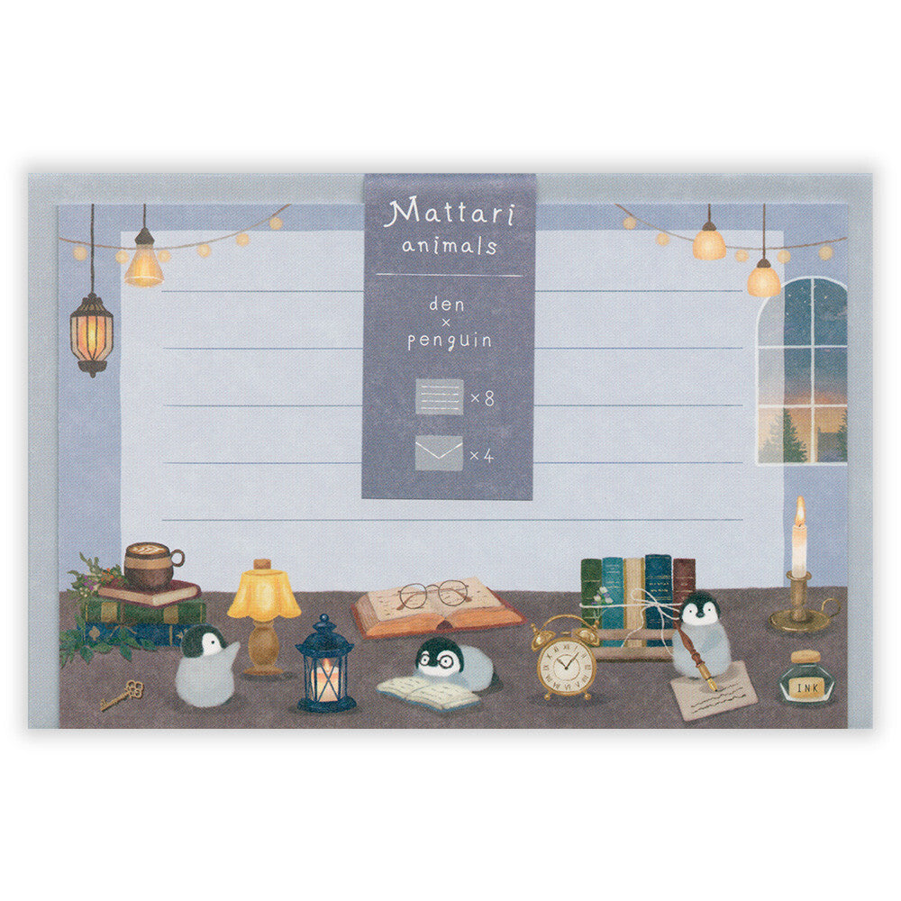 Mattari Cozy Places Animals Japanese Writing Paper Mini Letter Set
