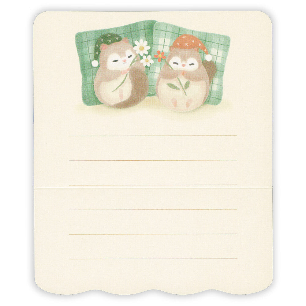 Mattari Bedtime Animals Japanese Writing Paper Mini Letter Set
