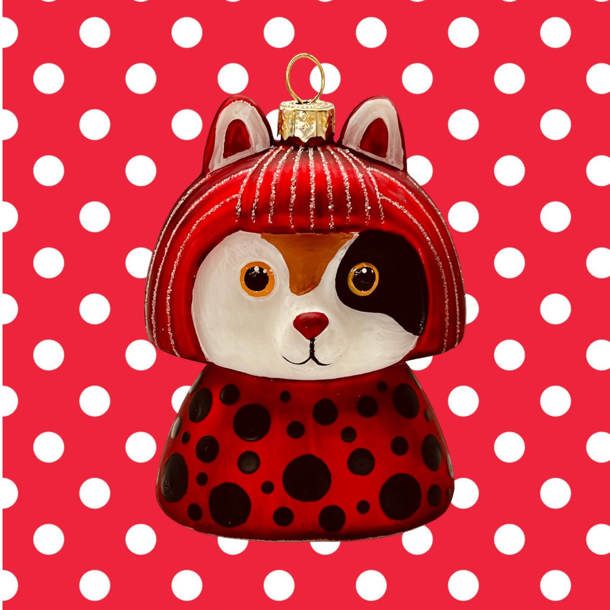 Museum Collection- Yayoi Kusameow Kusama Calico Cat Ornament