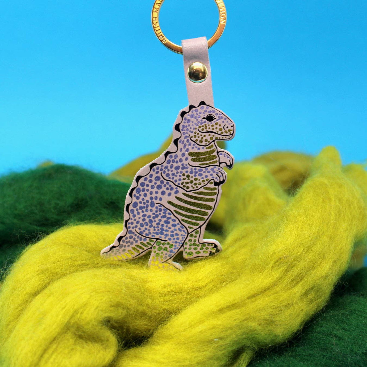 Leather Dinosaur Key Fob