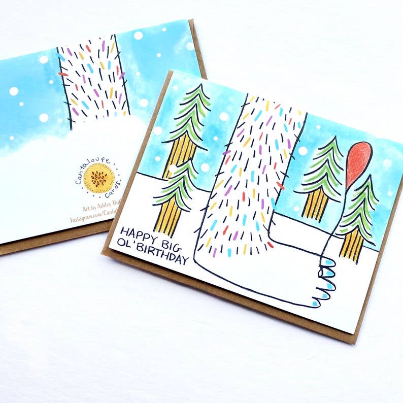 Yeti Birthday Card