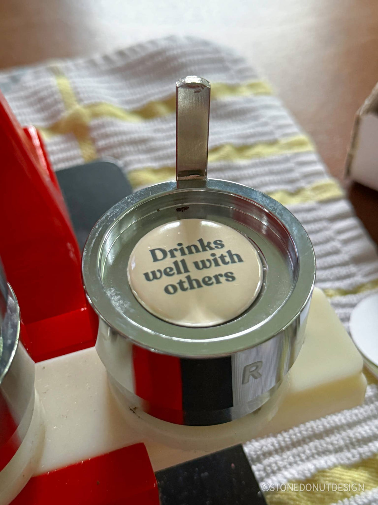 Drinks Well with Others Pinback Button