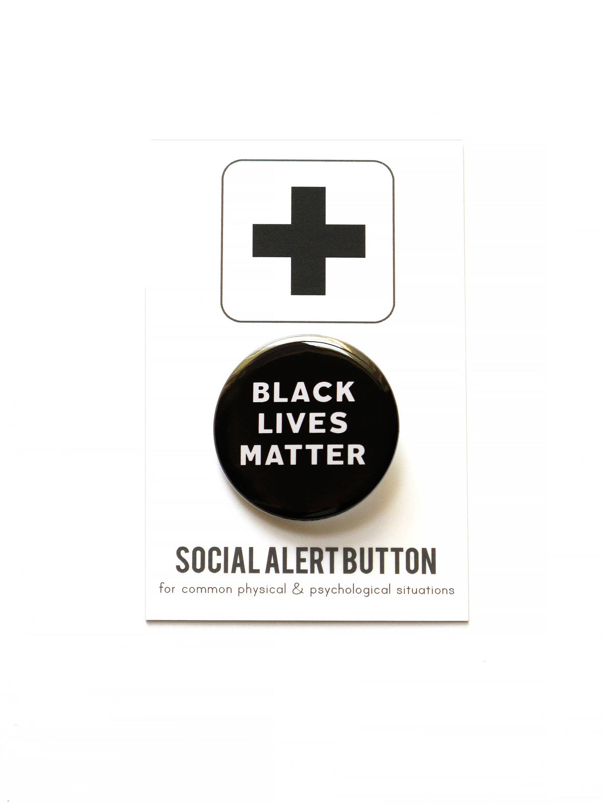 BLM 1.25" Button BLACK LIVES MATTER Pin Includes Donation