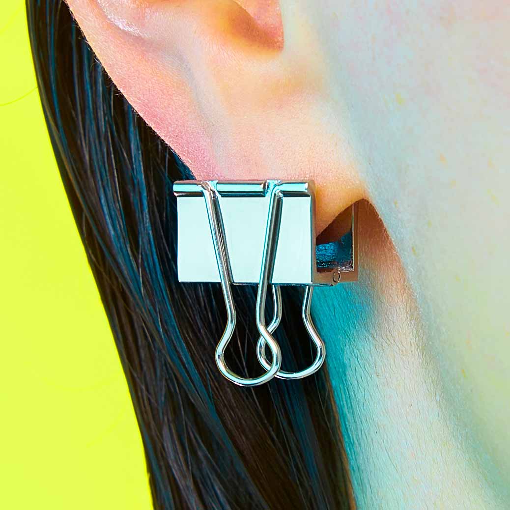 Binder Clip Earring