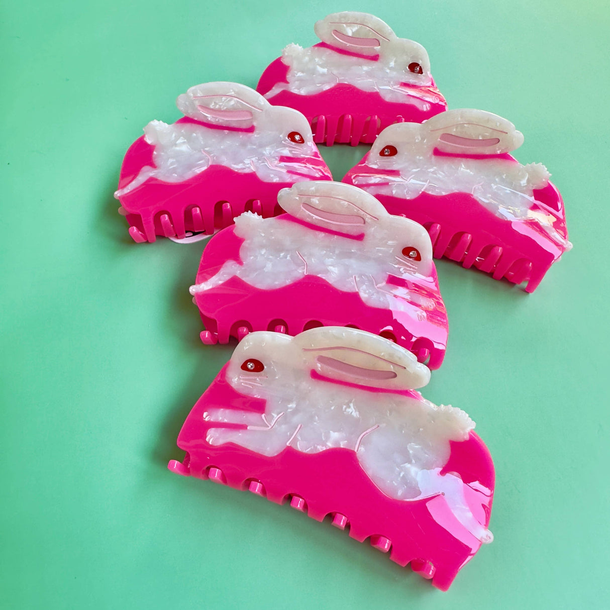 Lingonberry Bunny Hair Claw