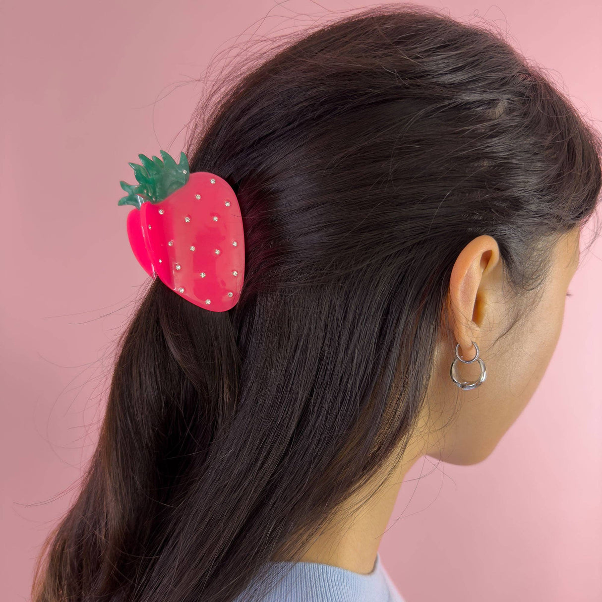 Neon Strawberry Hair Claw