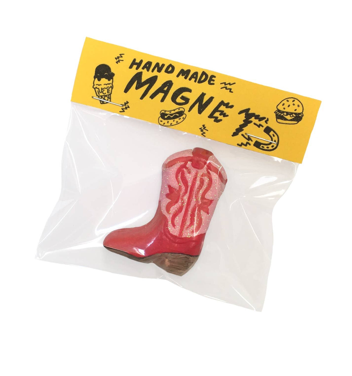 Handmade Ceramic Cowboy Boot Magnet