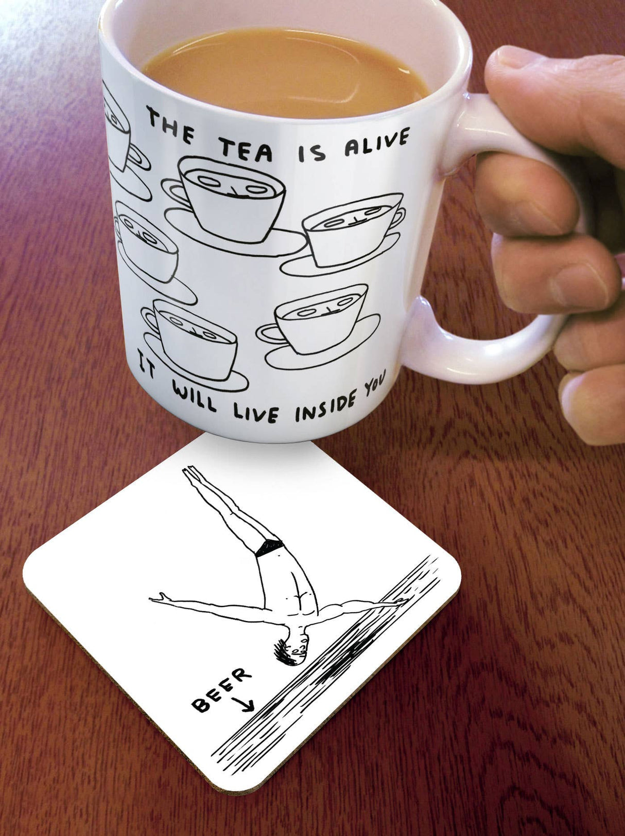 Beer Diver Art Coaster