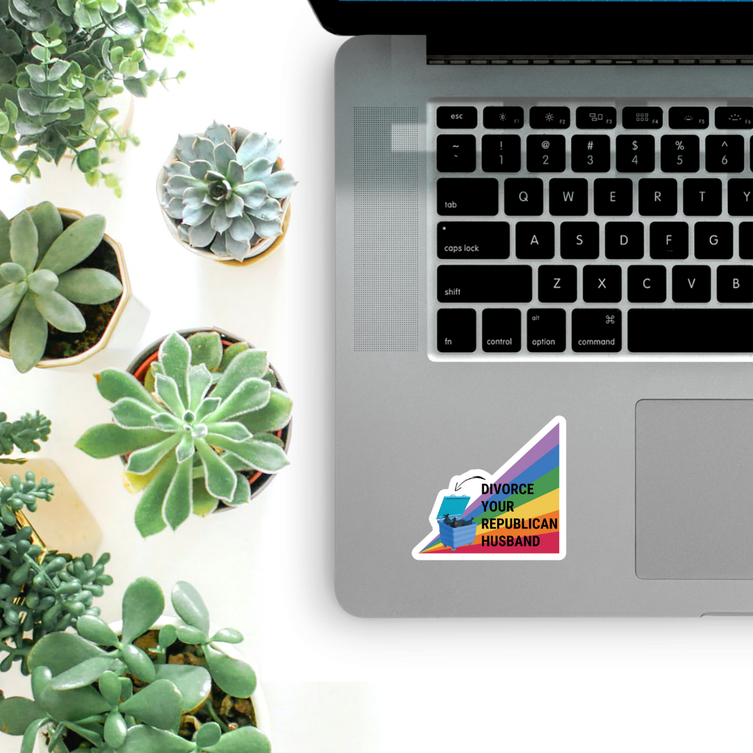 Divorce Your Republican Husband Glossy Die Cut Vinyl Sticker