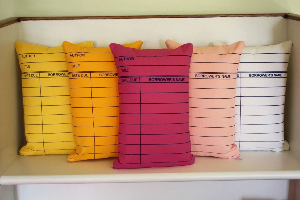 Library Card Pillows