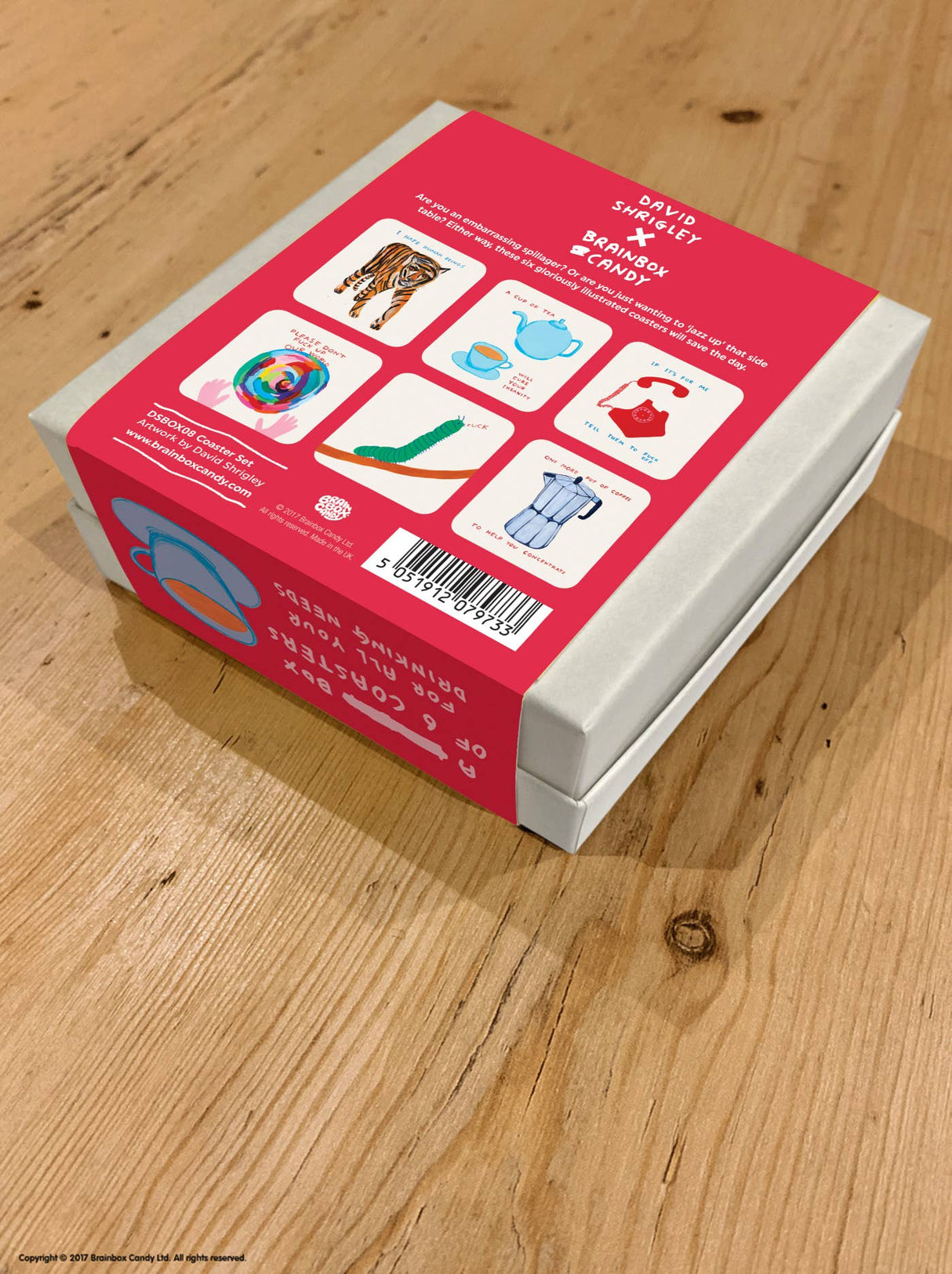 David Shrigley Art Coasters Set 1