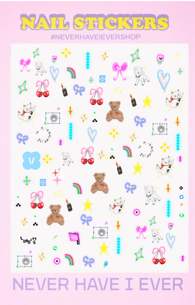 Just Being Cute Nail Stickers