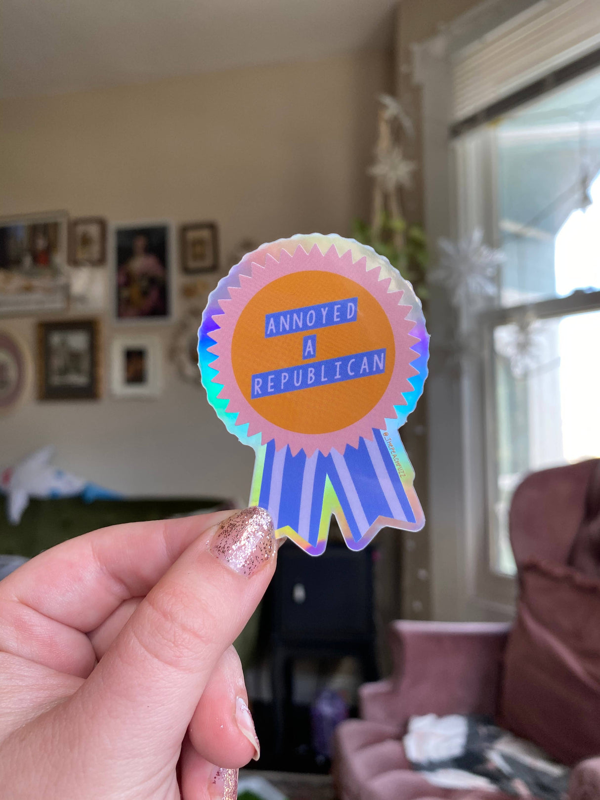 Annoyed A Republican Award Holo Sticker