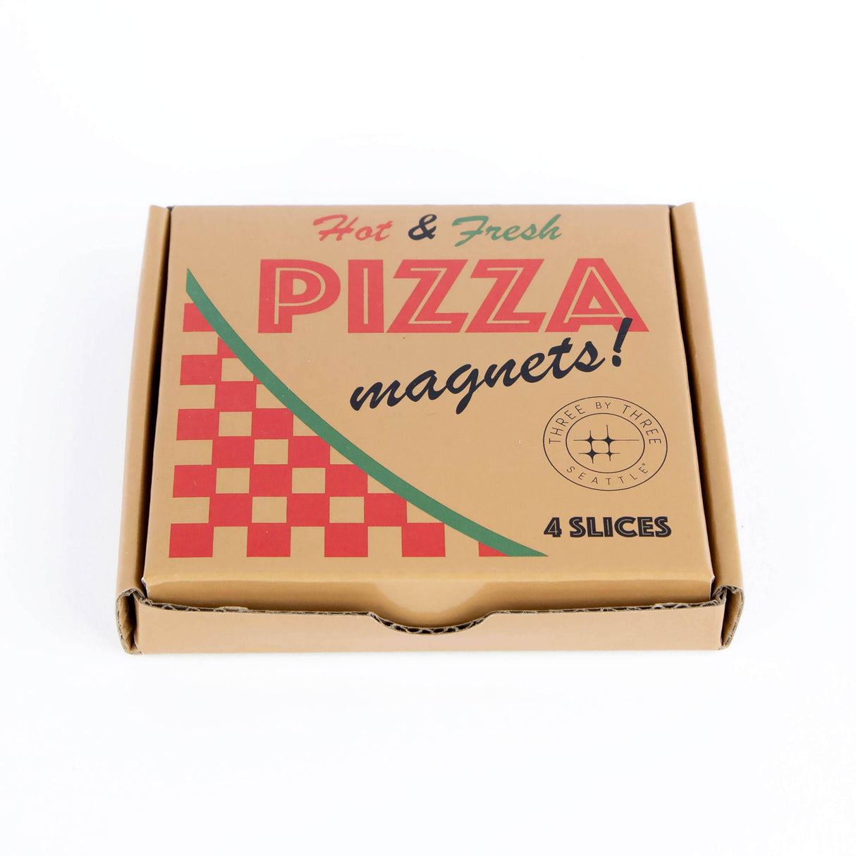 Colorful PIZZA magnets ICONIC packaging s/4