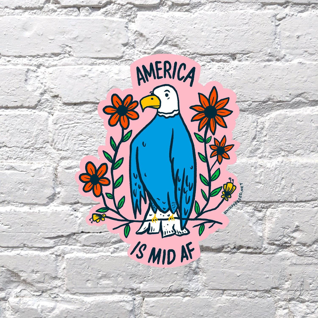 America is Mid AF Sticker
