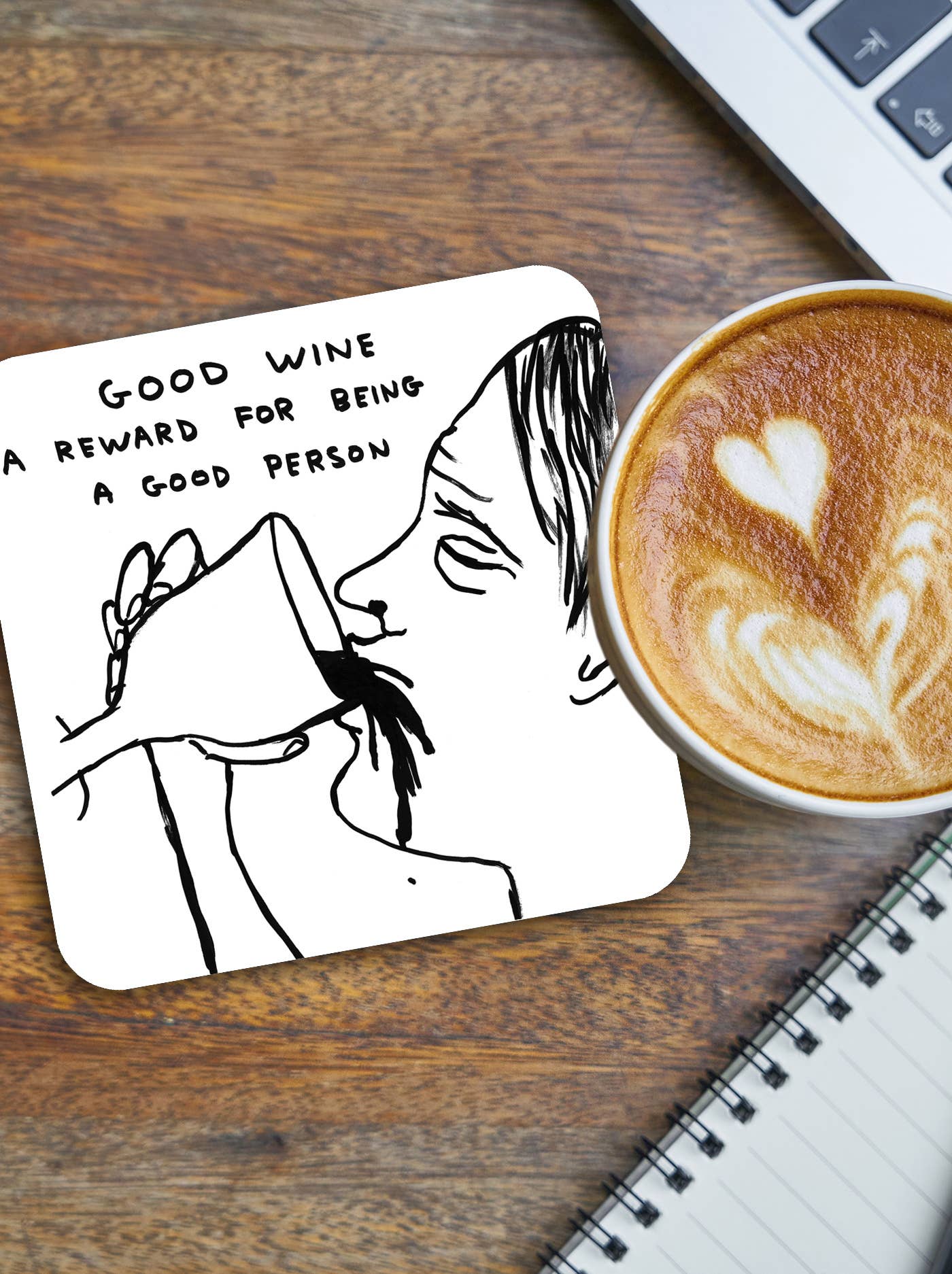 Good Wine Art Coaster