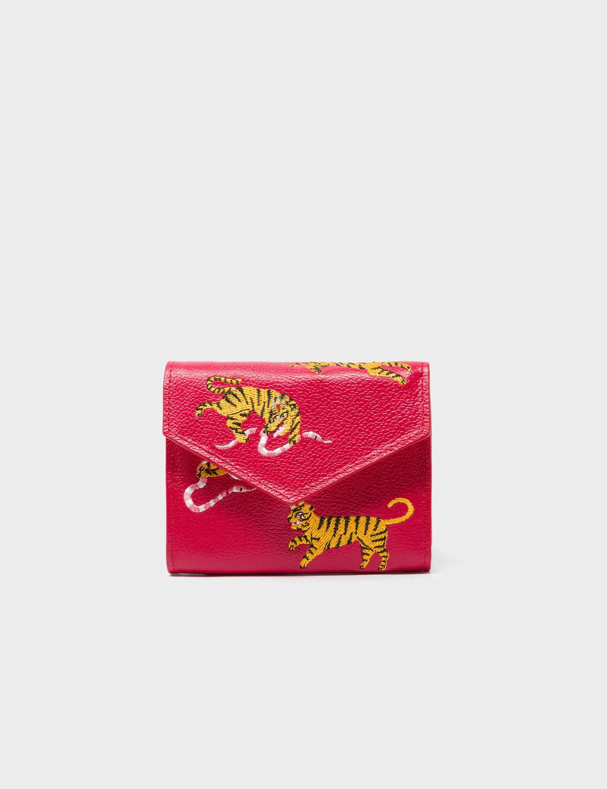 Fiona Jester Red Leather Wallet - Tiger Rumble Design