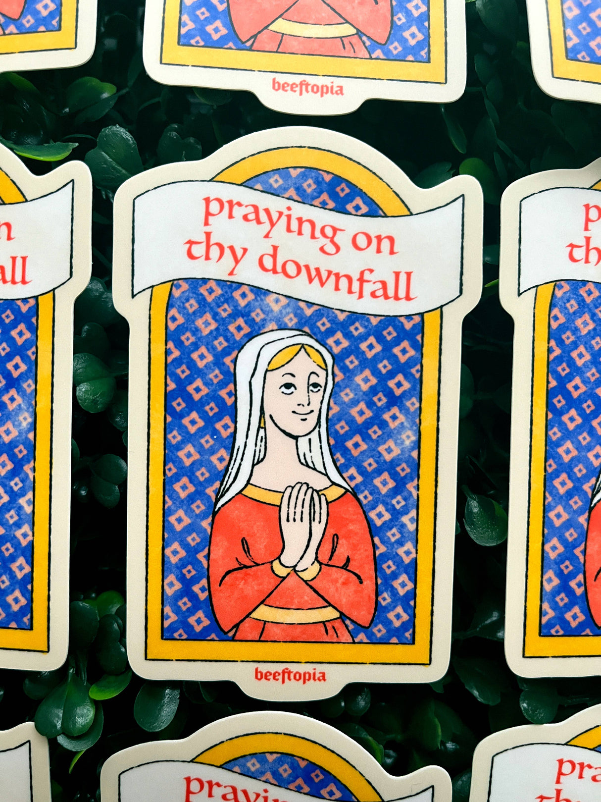 Praying on Thy Downfall Vinyl Sticker