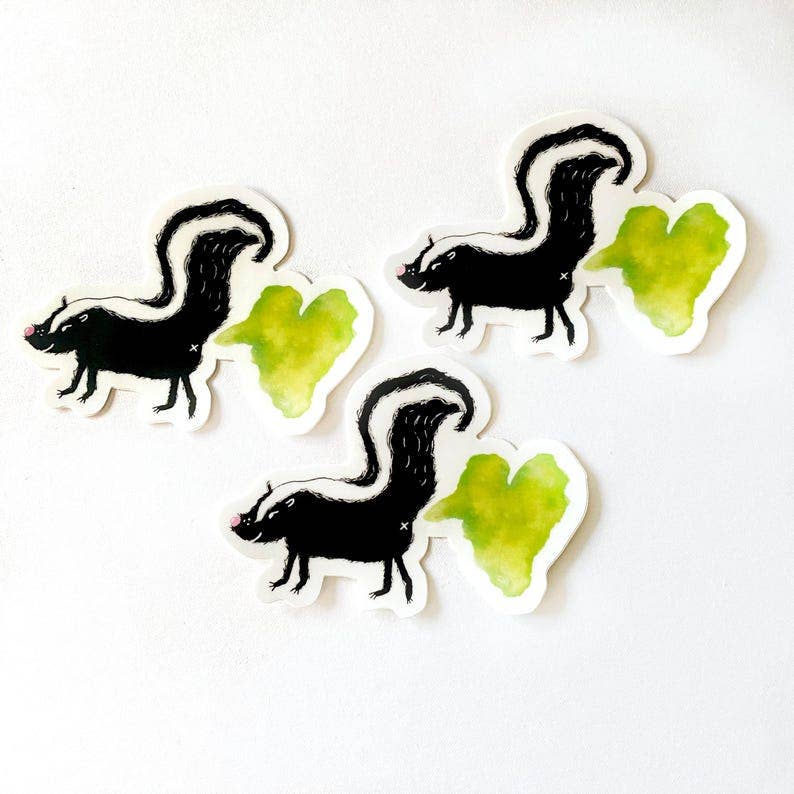 Skunk Heart Vinyl Sticker