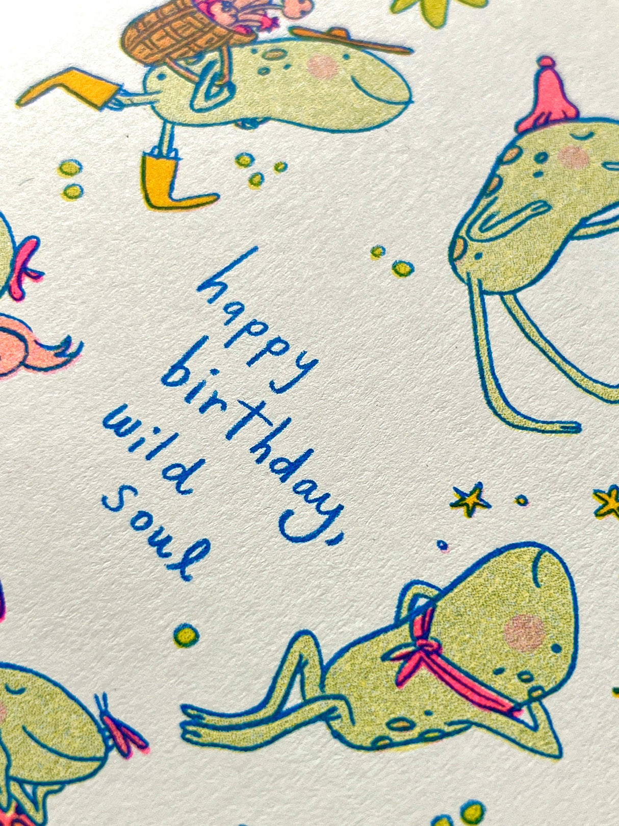 Wild Soul Risograph Birthday Card