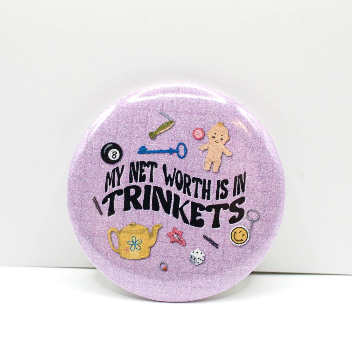 Trinket Lover Button Pin