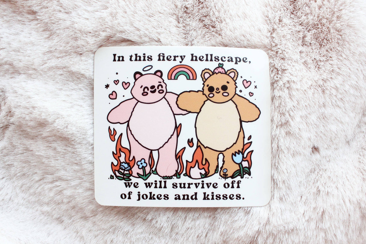 Fiery Hellscape Sticker