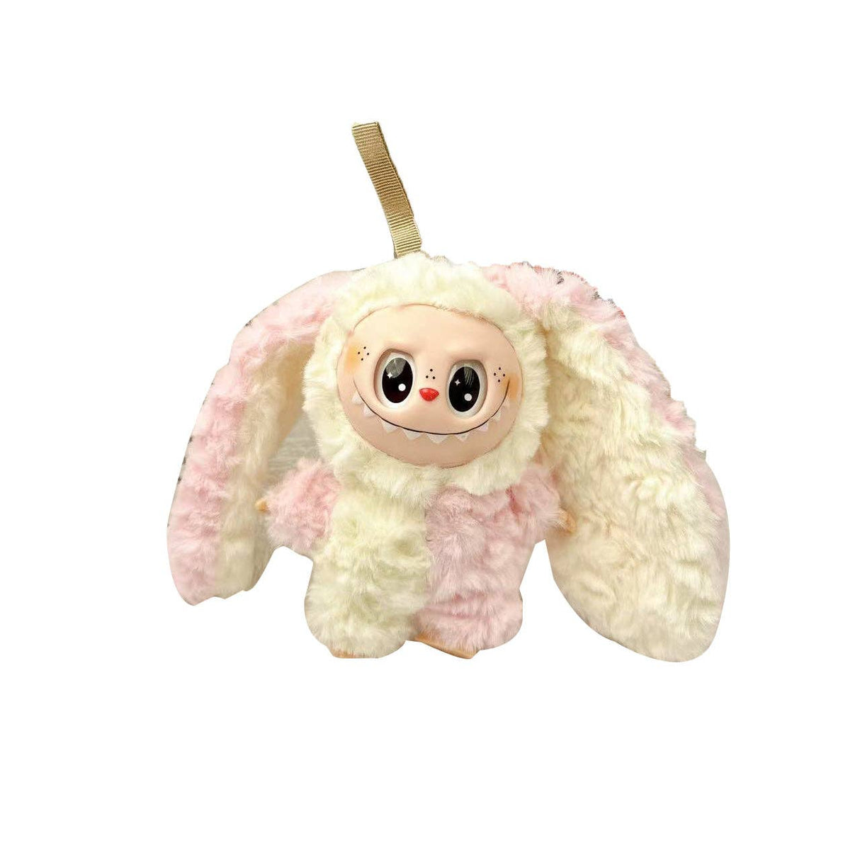 Lalabu Big Eared Vinyl Doll Keychain Sitting Plush Toy Soft Figure Charm for Bags and Keys