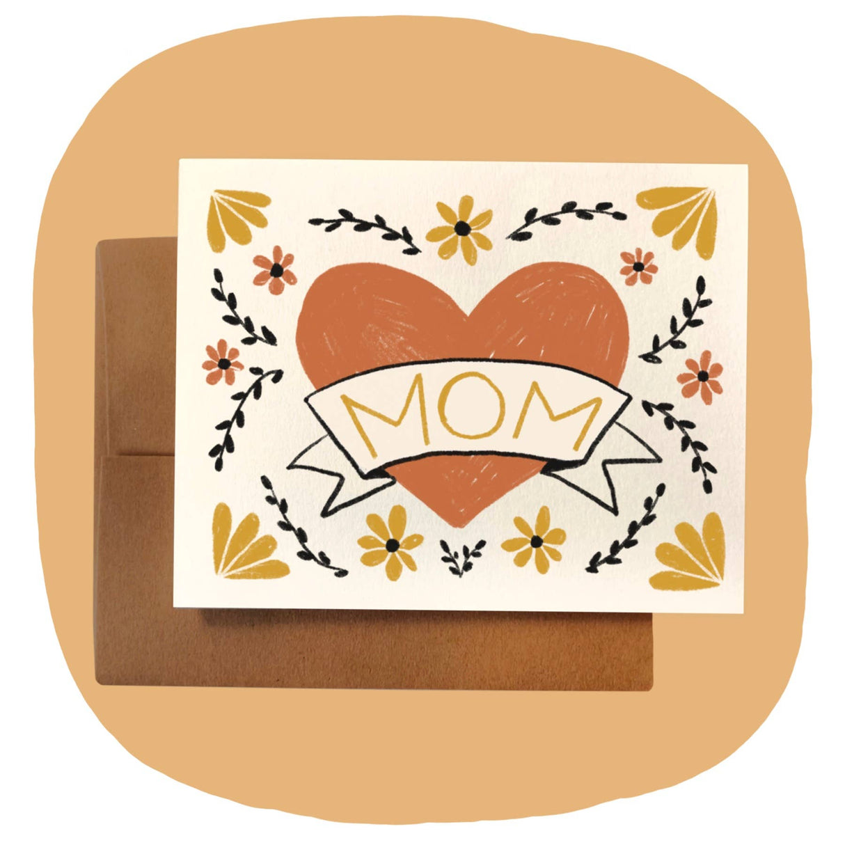 Mom Classic Heart Greeting Card