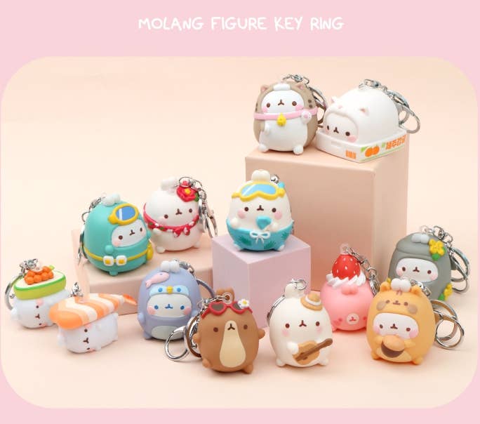 Molang Figure Keyring Bag Charms