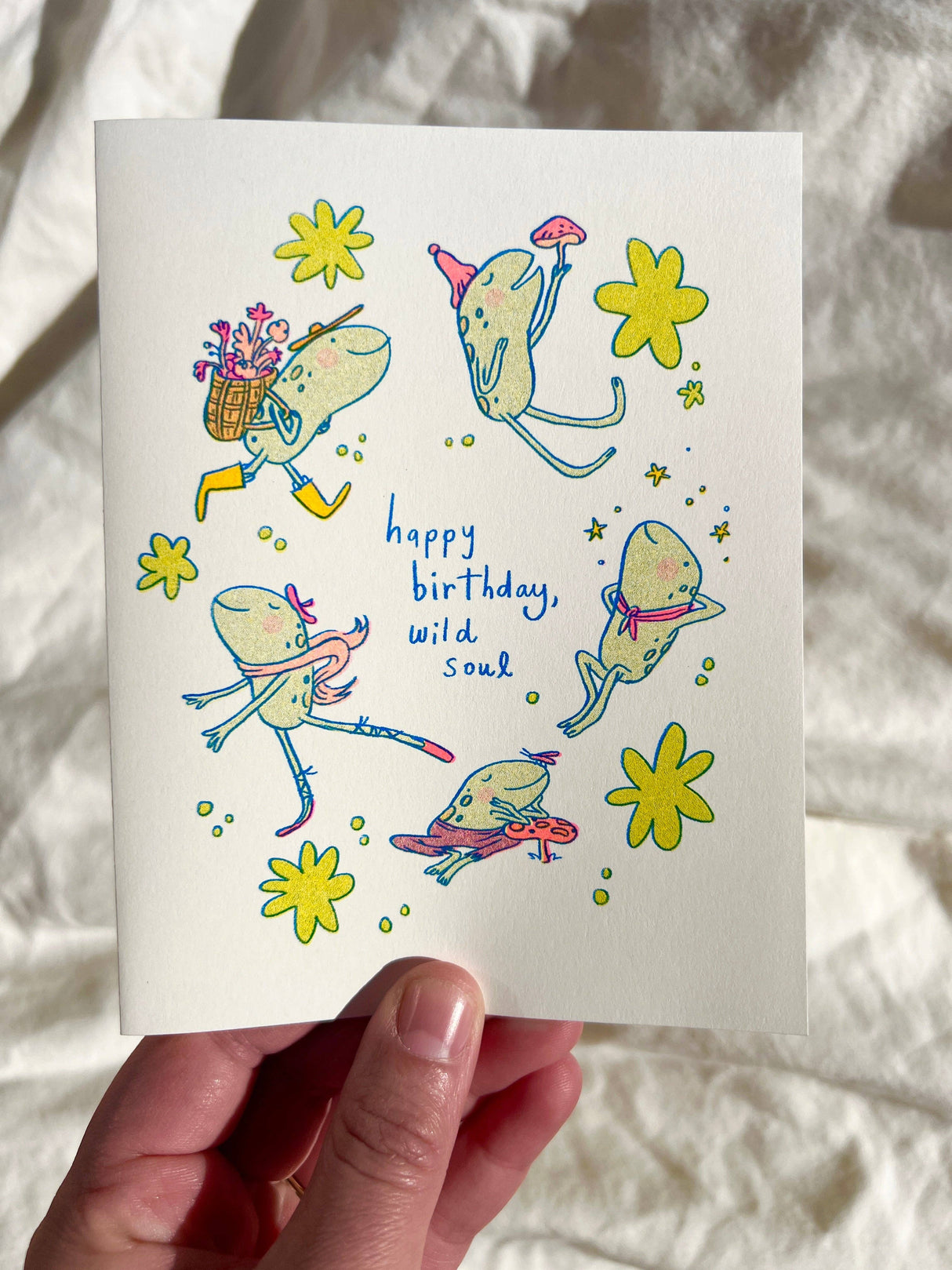 Wild Soul Risograph Birthday Card
