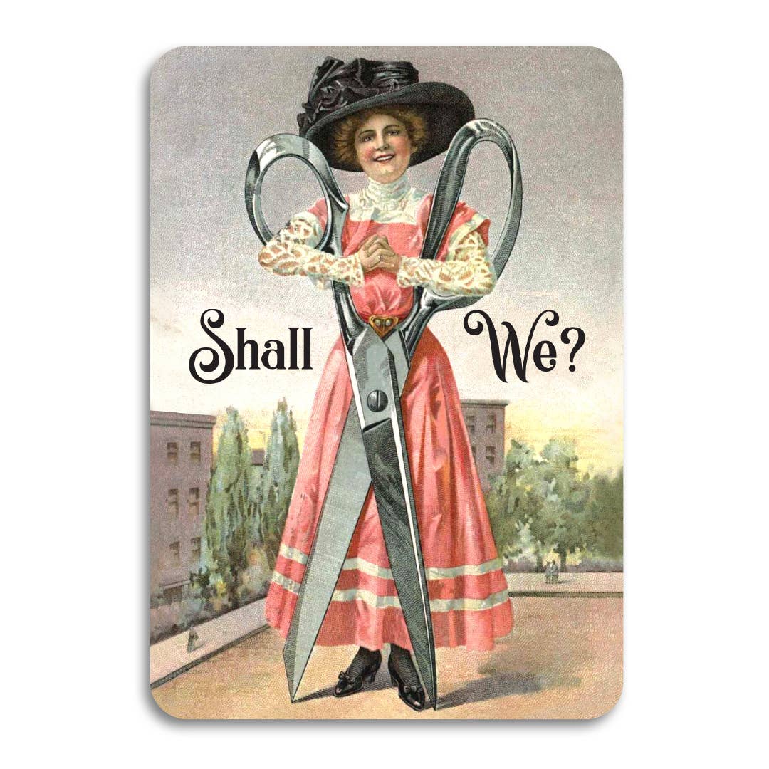 Shall We Scissor Greeting Card
