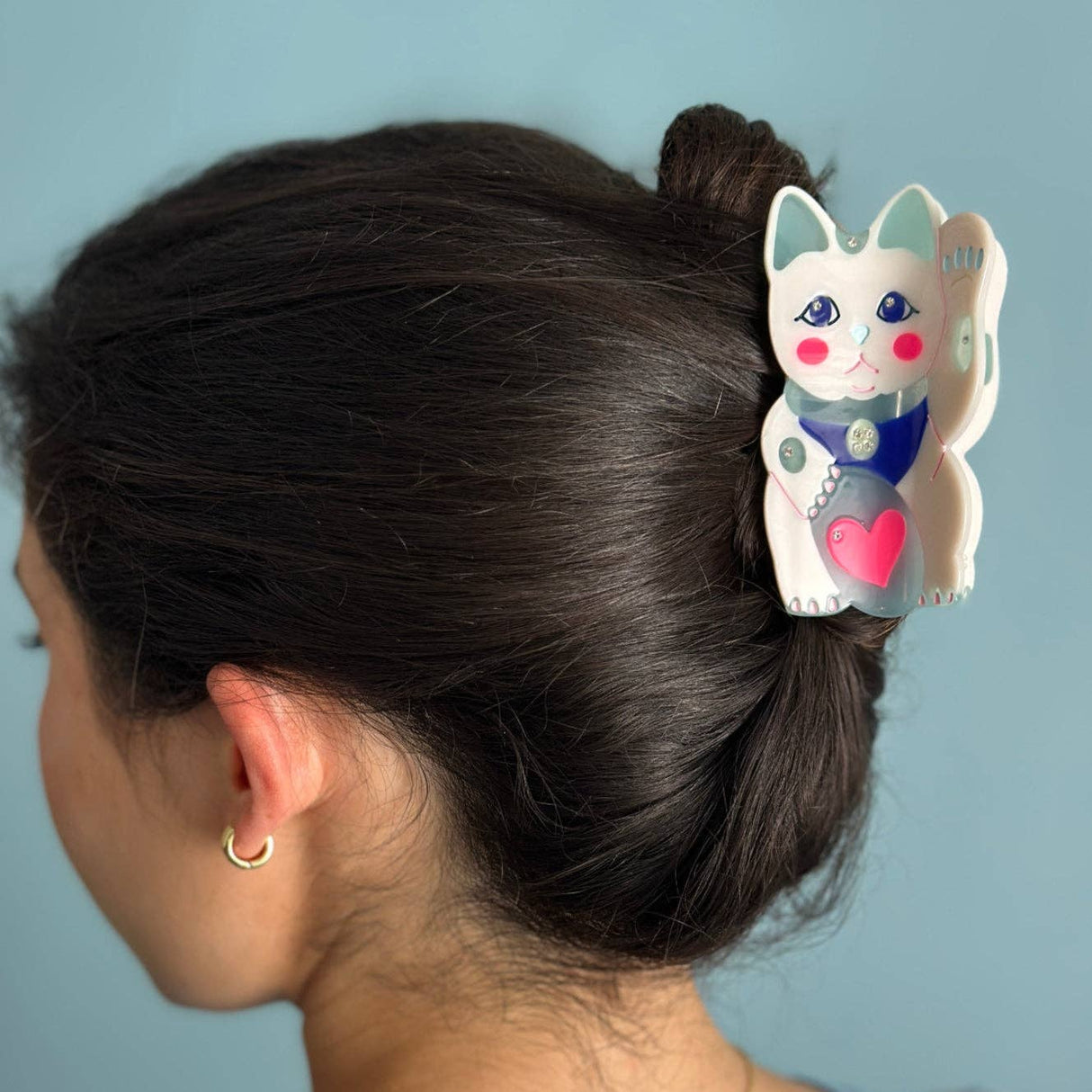 Maneki Lucky Cat Hair Claw