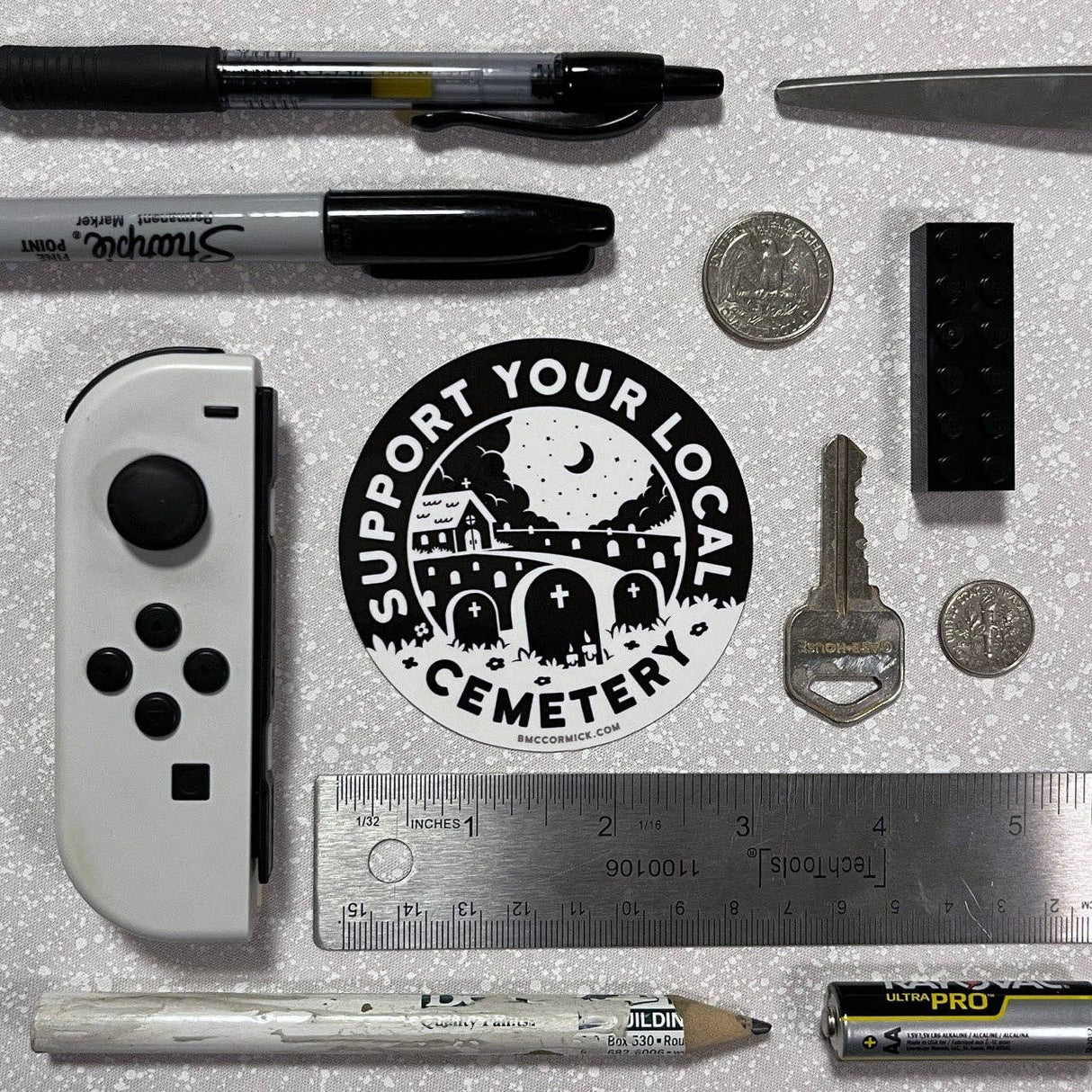 Support Your Local Cemetery 3" Sticker