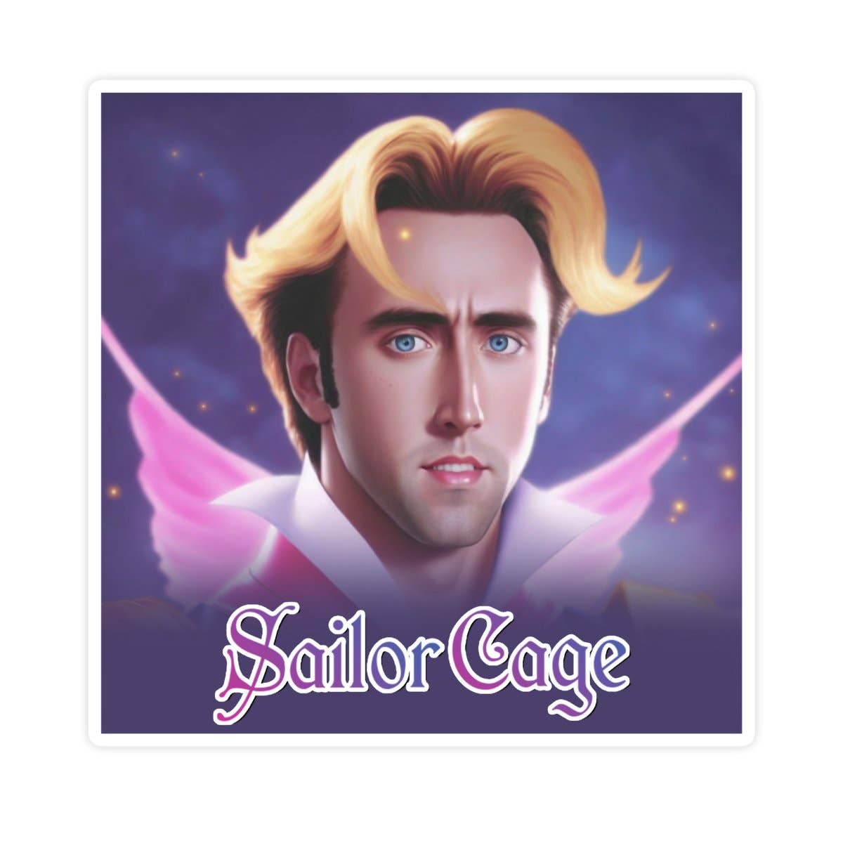 Sailor Moon Nicolas Cage Meme Sticker