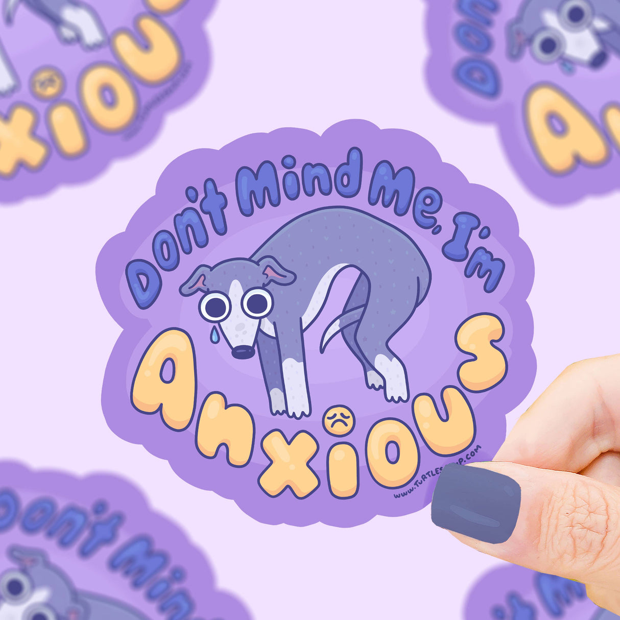 Don't Mind Me I'm Anxious Greyhound Sticker