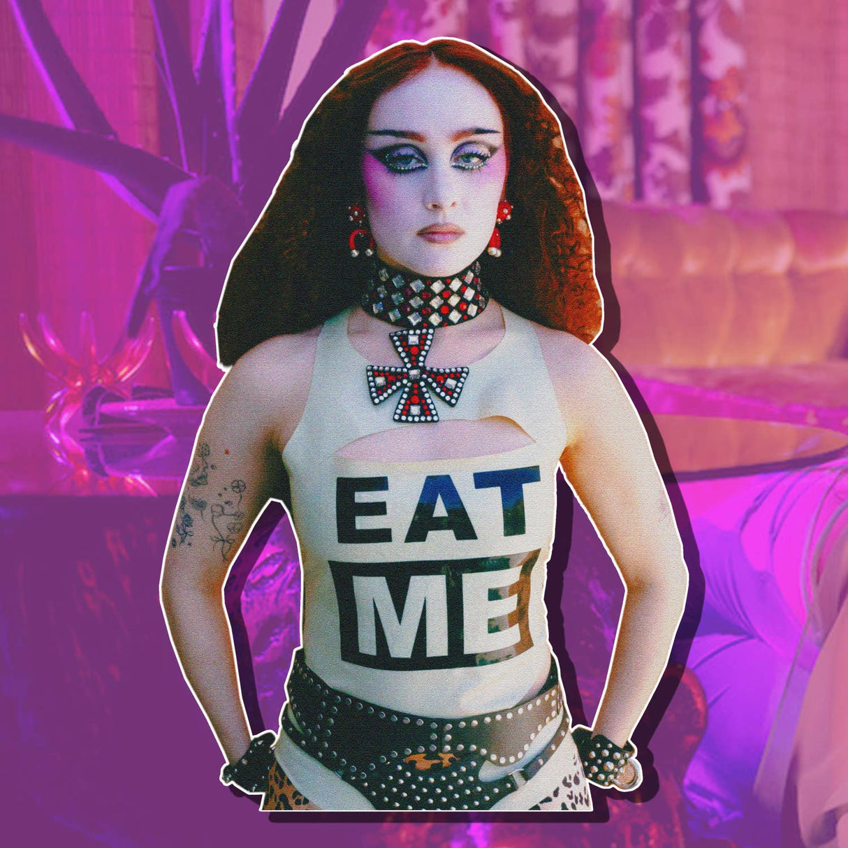 Chappell Roan "EAT ME" Die Cut Vinyl Sticker