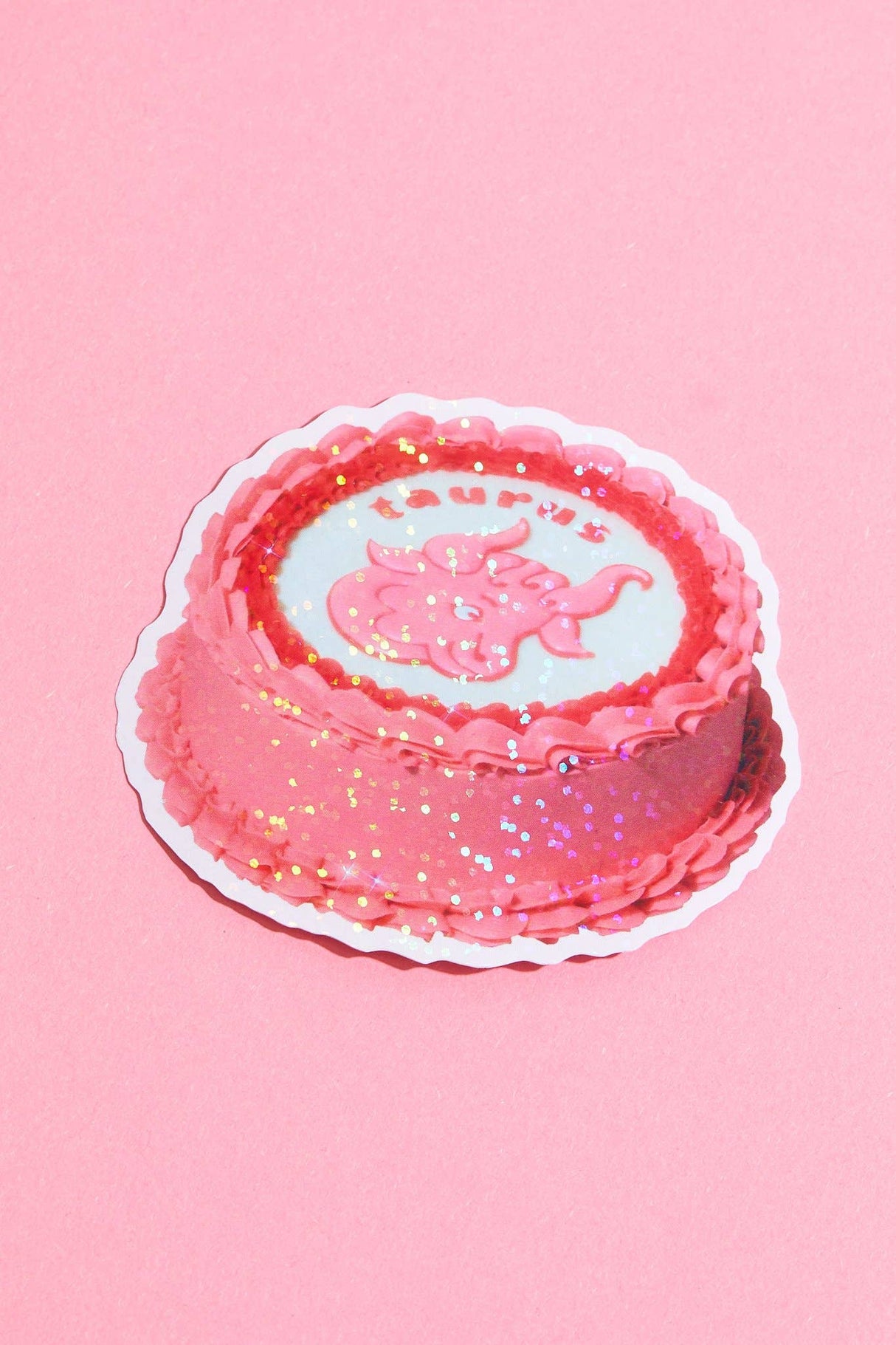 Taurus Glitter Horoscope Cake Sticker