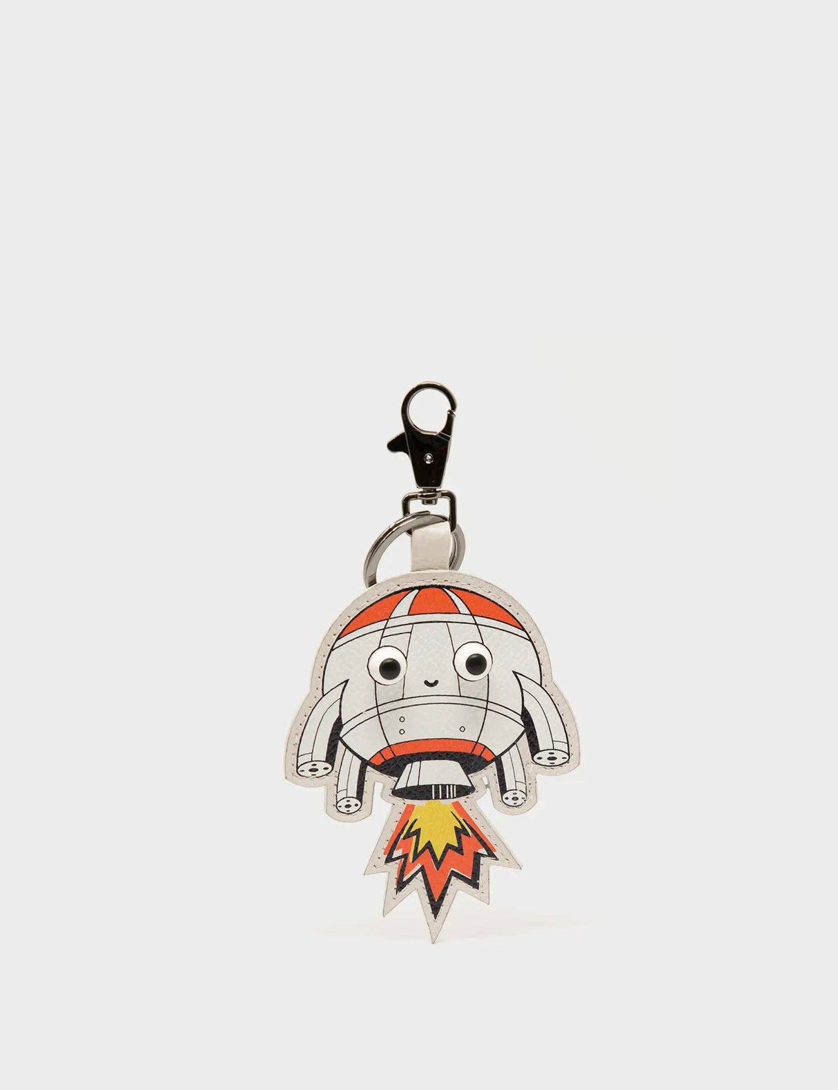 Helia Rocketship Bag Charm Leather Keychain