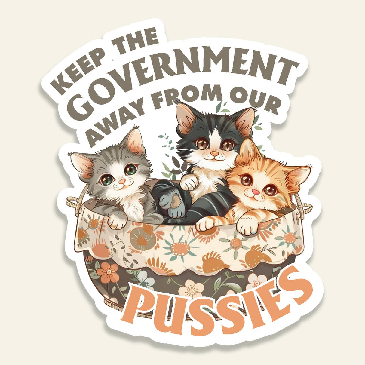 Keep The Government Away From Our Pussies Sticker