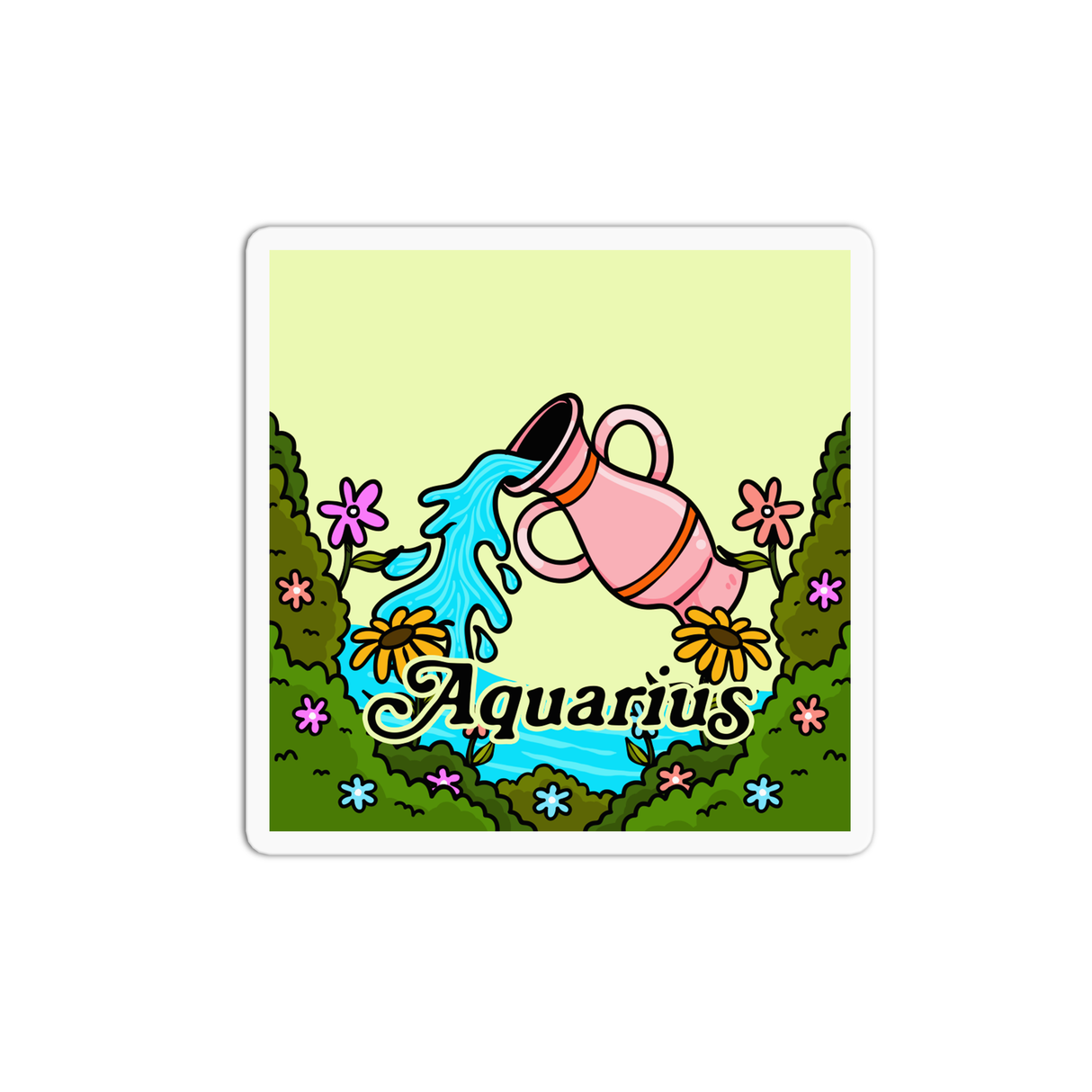 Aquarius Vinyl Waterproof Sticker