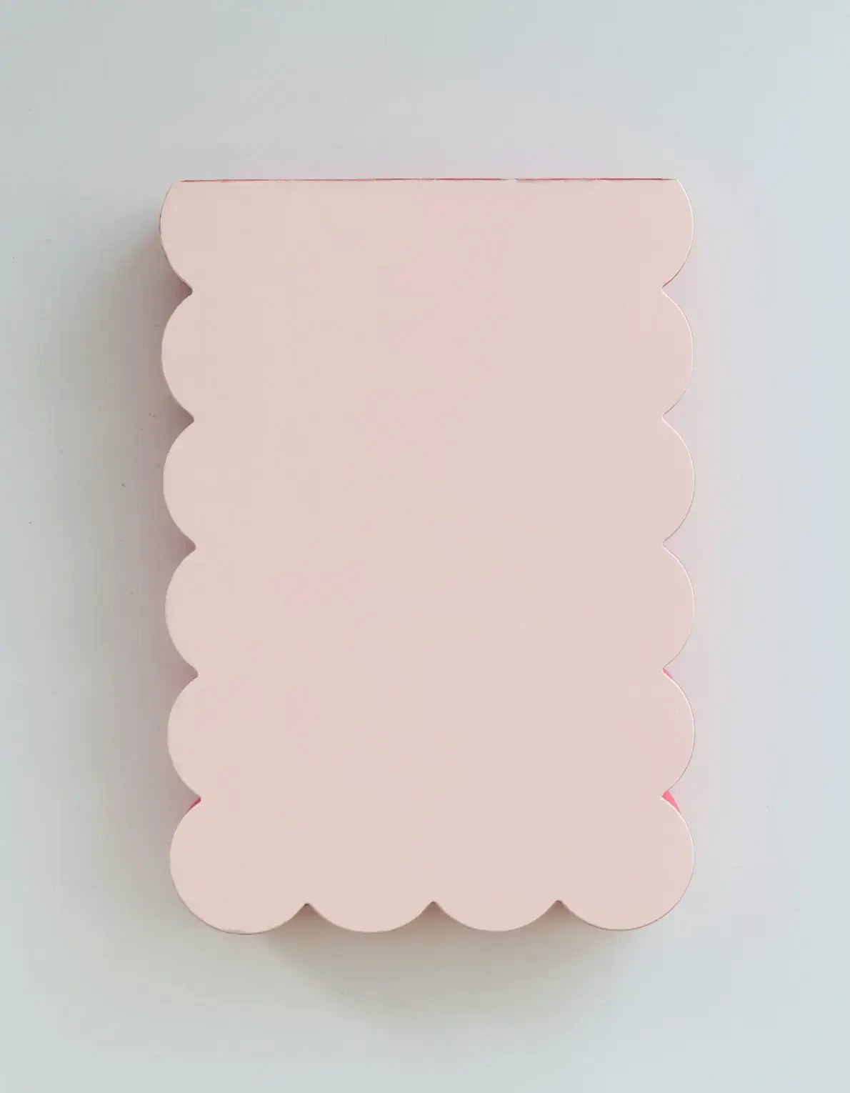 Duo-Tone Scalloped Shaped Notepad, Peach & Persimmon Edge