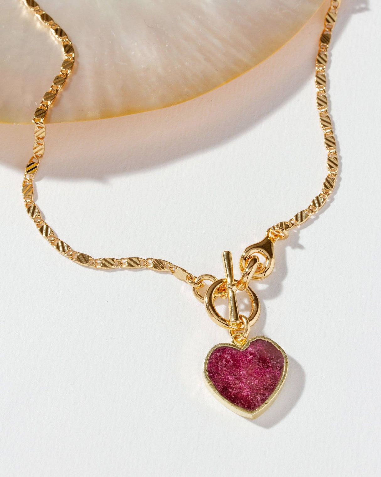 Genuine Ruby Self Love Toggle Necklace