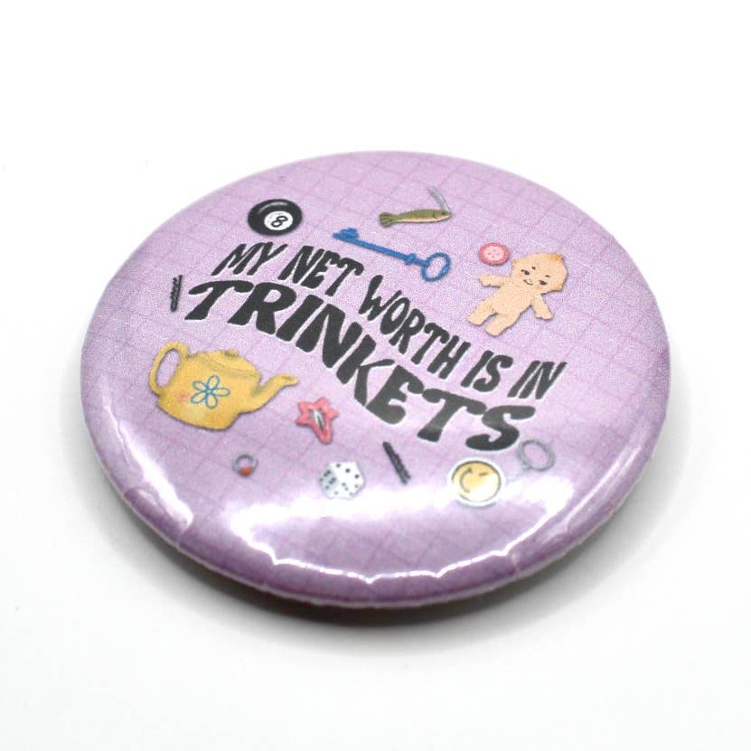 Trinket Lover Button Pin