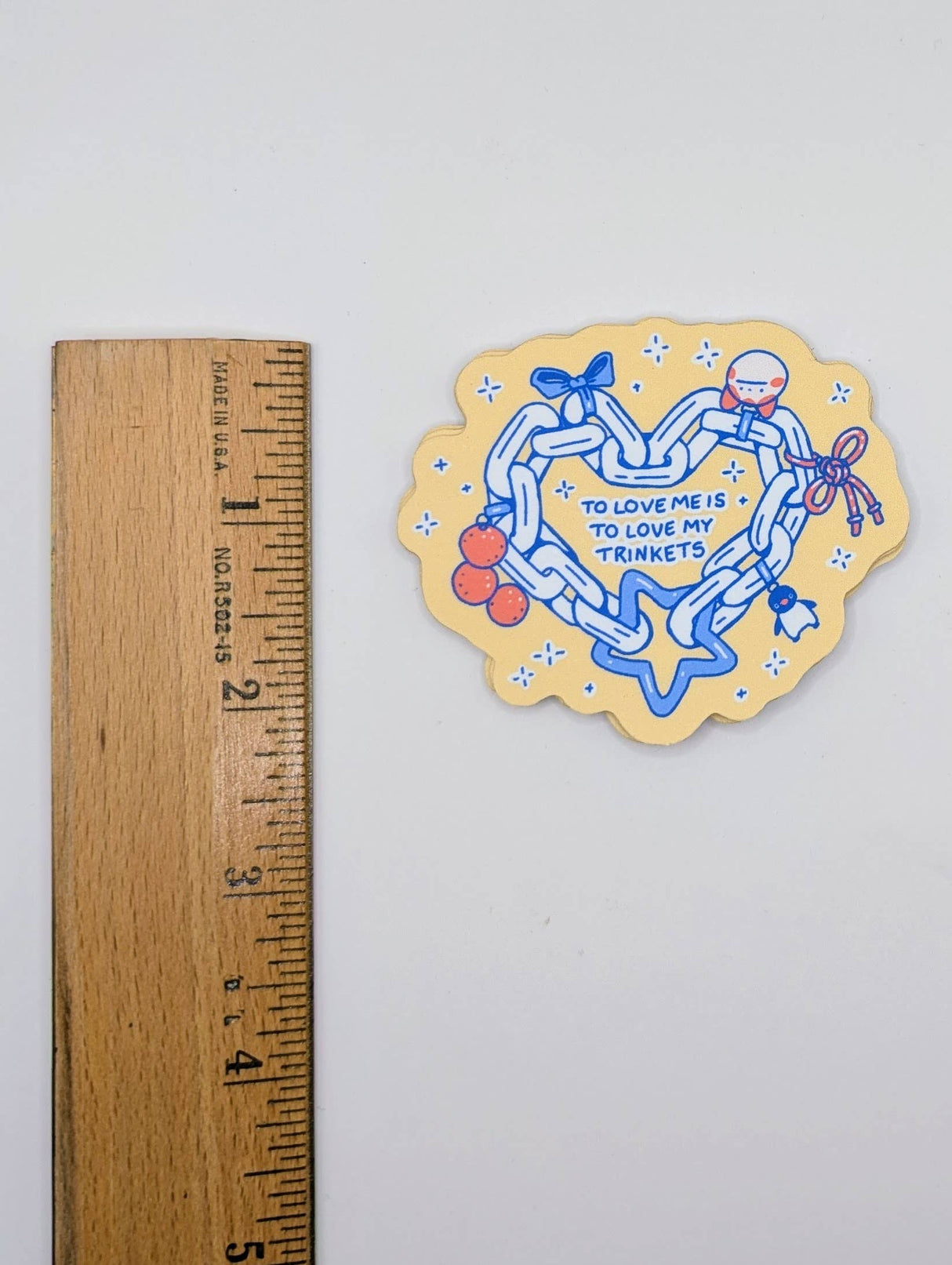 To Love Me Is to Love My Trinkets Vinyl Sticker